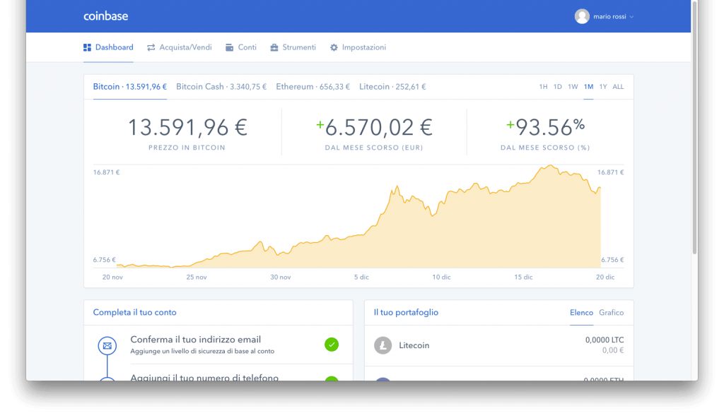 Coinbase Dashboard